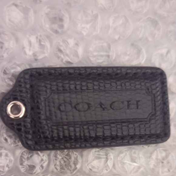 Coach NWOT Tag Black Leather  Accessory Or Key Chain Holder 2Wx3L (Small) - Picture 8 of 12